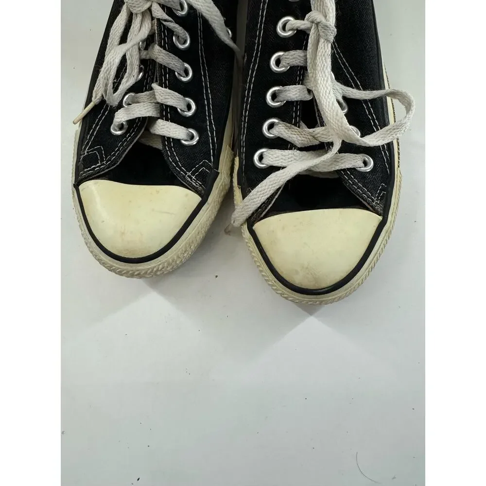 Vtg 80s 90s Converse Mens Sz 5.5 Women’s 7.5 Black Low Top All Star USA Sneakers